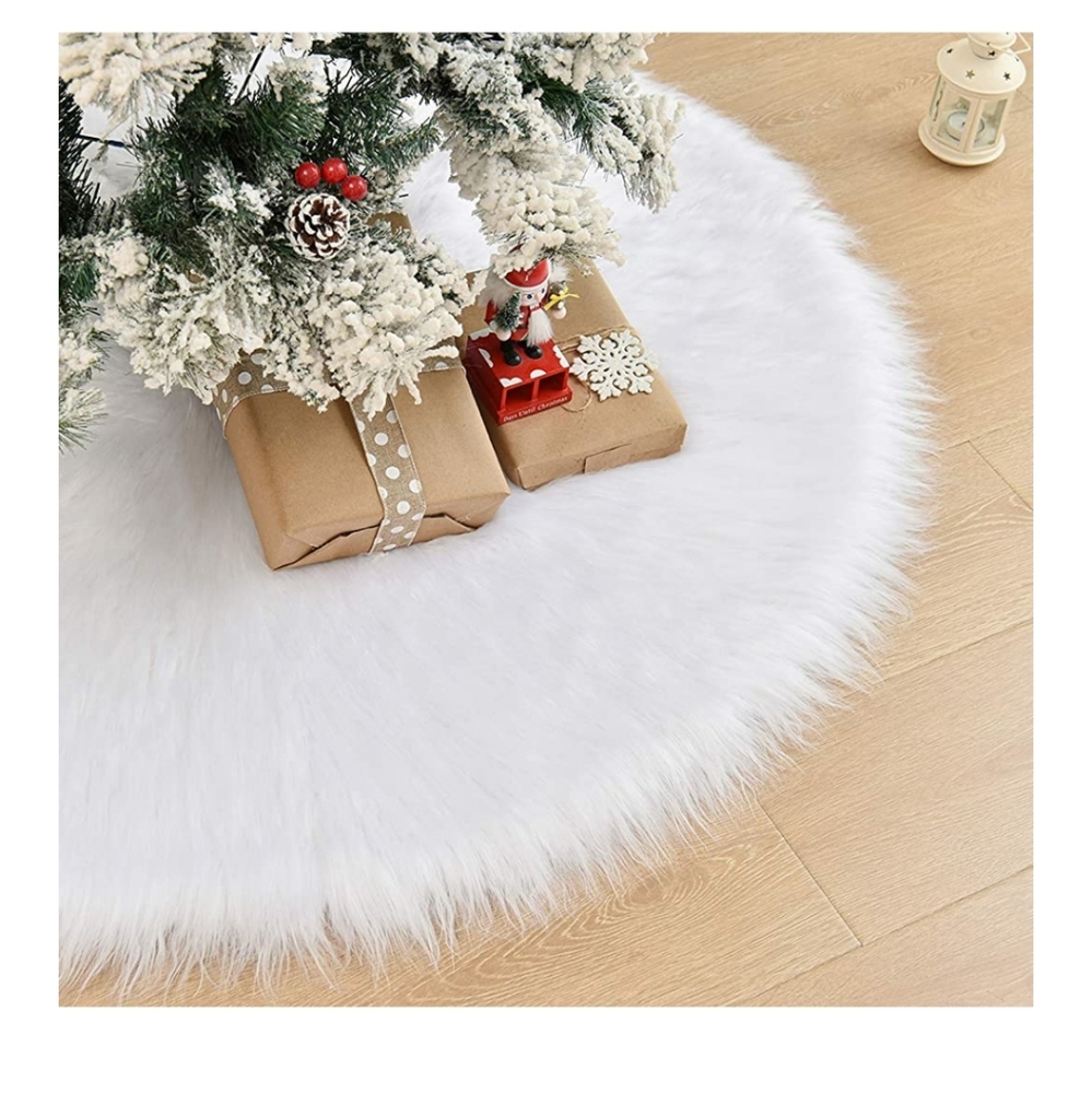🆕️ 48" Christmas Tree Skirt Double Layers 